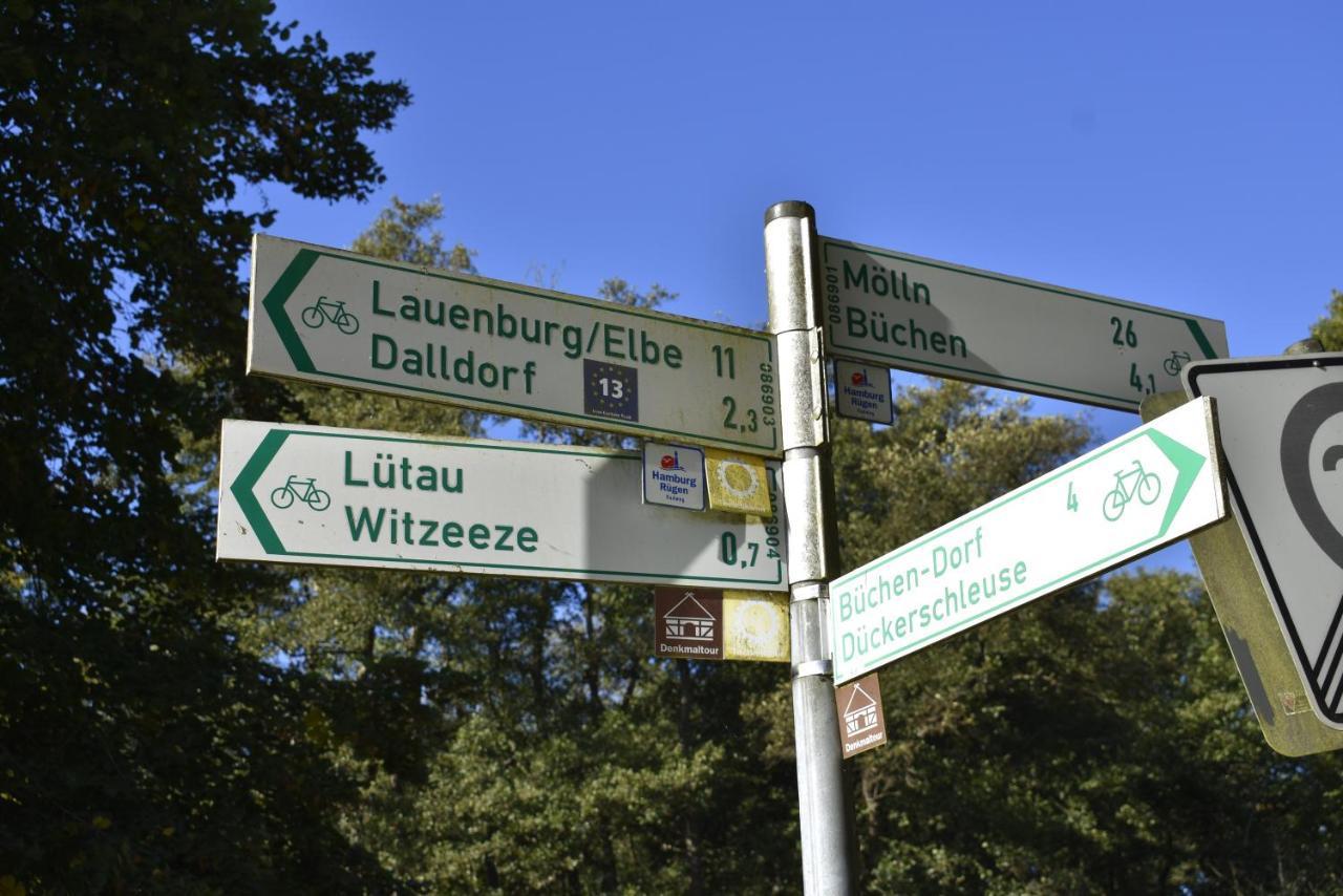 Pension Zur Schleuse Garni Am Elbe Luebeck - Kanal In Witzeeze 外观 照片